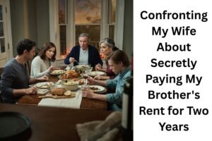 My Wife Has Been Paying my brother's rent in secret for two years, tense family dinner confrontation scene