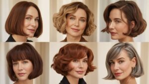 Short bob hairstyles for women in 40s
