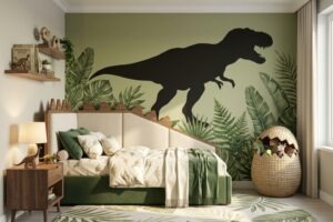 Dinosaur Bedroom Ideas for Boys featuring a Jurassic World-inspired kids' room